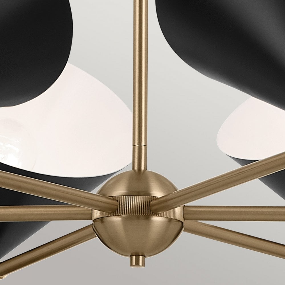 KL-PHIX-6-CBB Phix 12 Light Chandelier Champagne Bronze, Black