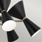 KL-PHIX-6-CBB Phix 12 Light Chandelier Champagne Bronze, Black