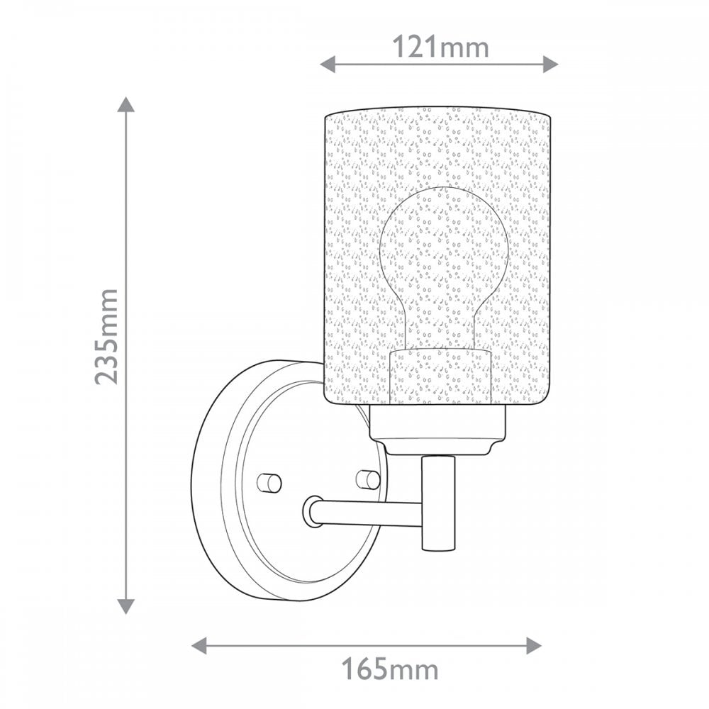 KL-WINSLOW-1W-NBR Winslow 1 Light Wall Light Natural Brass