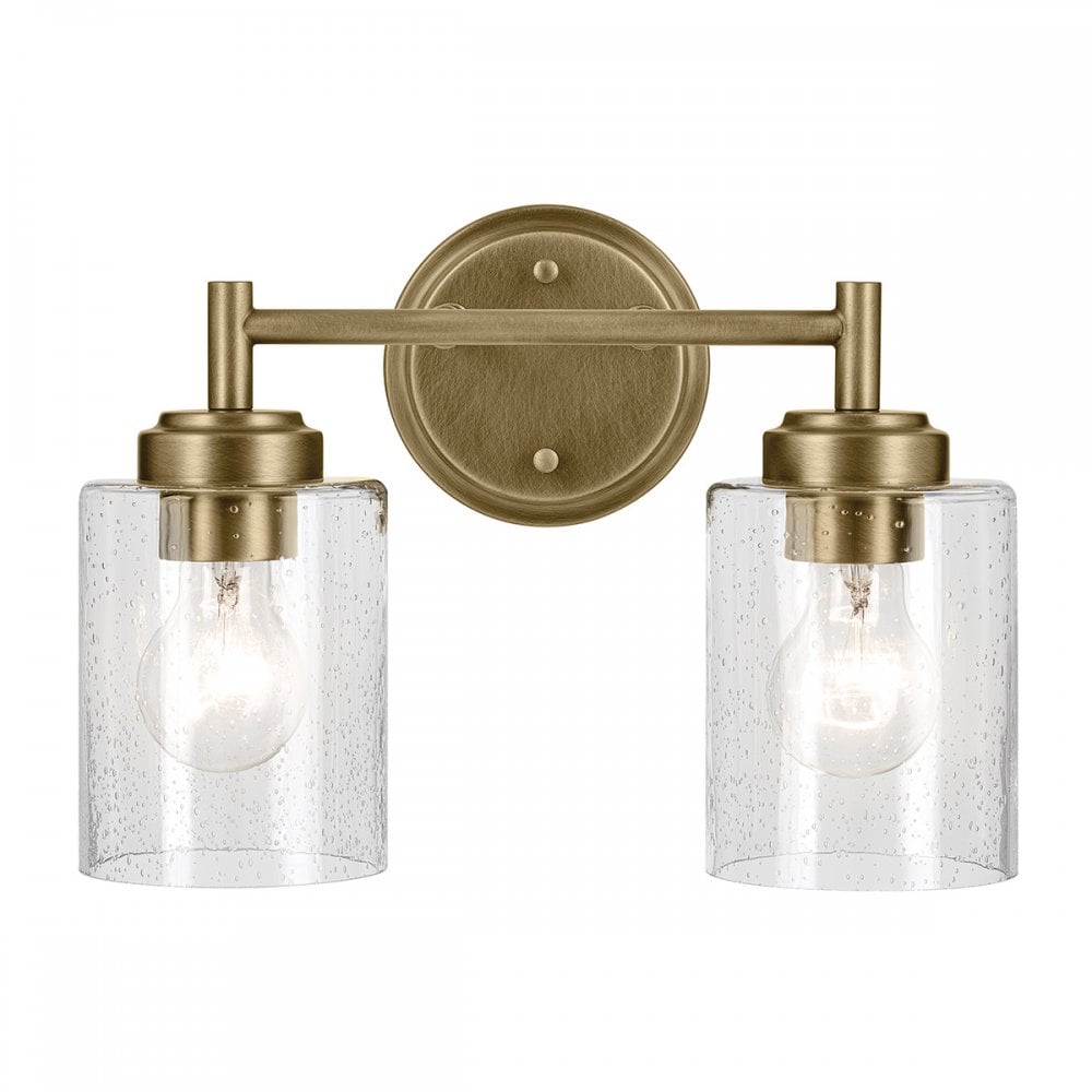 KL-WINSLOW-2W-NBR Winslow 2 Light Wall Light Natural Brass