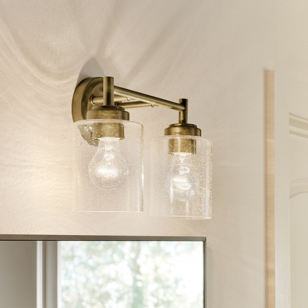 KL-WINSLOW-2W-NBR Winslow 2 Light Wall Light Natural Brass