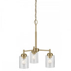 KL-WINSLOW3-NBR Winslow 3 Light Chandelier Natural Brass