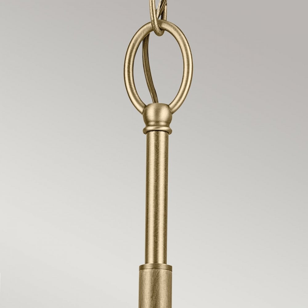 KL-WINSLOW3-NBR Winslow 3 Light Chandelier Natural Brass