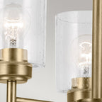 KL-WINSLOW3-NBR Winslow 3 Light Chandelier Natural Brass