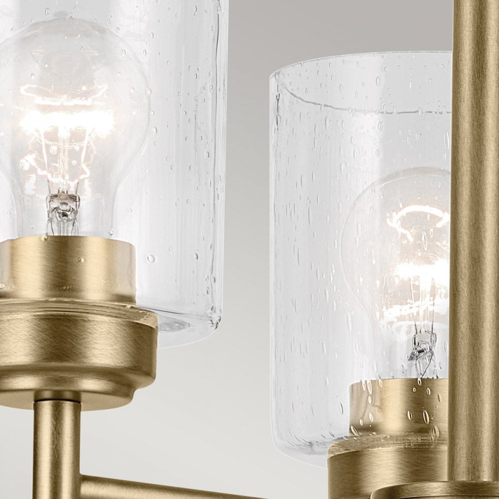 KL-WINSLOW3-NBR Winslow 3 Light Chandelier Natural Brass