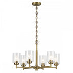 KL-WINSLOW6-NBR Winslow 6 Light Chandelier Natural Brass