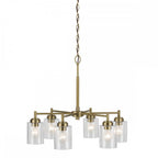 KL-WINSLOW6-NBR Winslow 6 Light Chandelier Natural Brass
