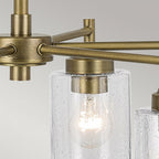 KL-WINSLOW6-NBR Winslow 6 Light Chandelier Natural Brass