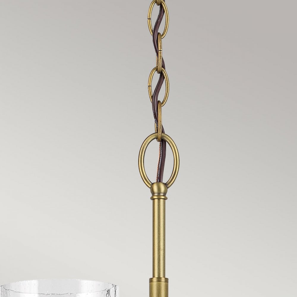 KL-WINSLOW6-NBR Winslow 6 Light Chandelier Natural Brass