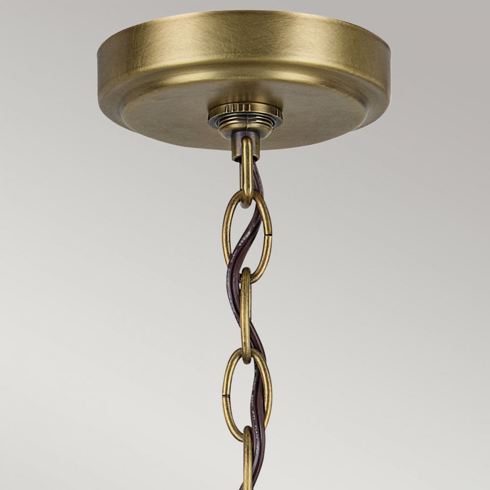 KL-WINSLOW6-NBR Winslow 6 Light Chandelier Natural Brass