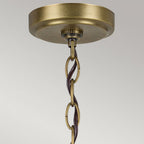 KL-WINSLOW6-NBR Winslow 6 Light Chandelier Natural Brass