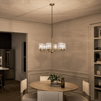 KL-WINSLOW6-NBR Winslow 6 Light Chandelier Natural Brass