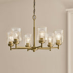 KL-WINSLOW6-NBR Winslow 6 Light Chandelier Natural Brass