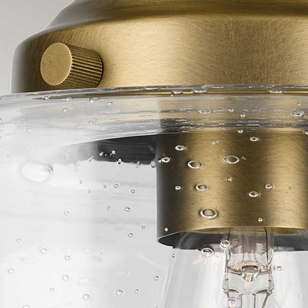 KL-WINSLOW-SF-NBR Winslow 1 Light Semi-Flush Natural Brass