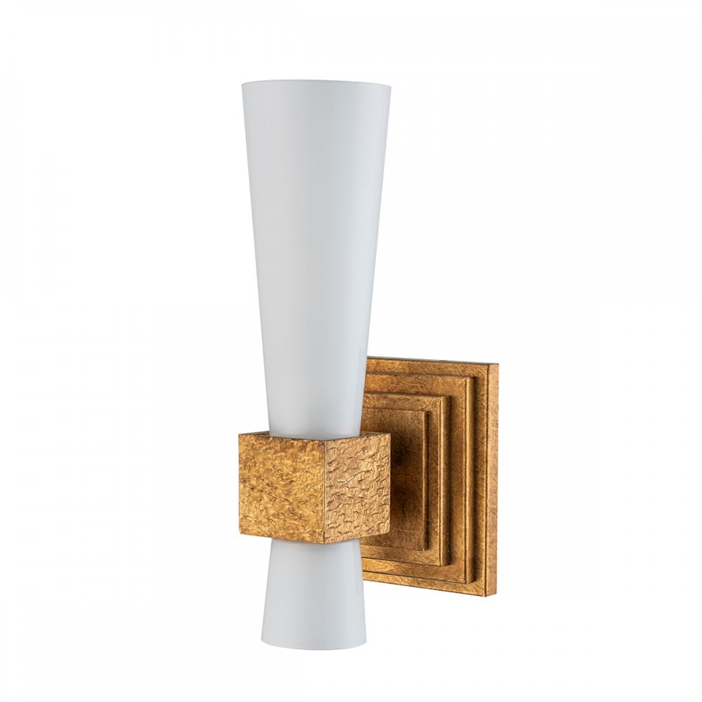 KRISTY-1WB-DG-OPAL Kristy 1 Light Wall Light Distressed Gold
