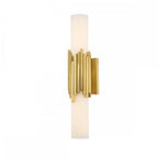 MARVELE-2WB-AB-OPAL Marvele 2 Light Bathroom Wall Light Aged Brass