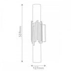 MARVELE-2WB-AB-OPAL Marvele 2 Light Bathroom Wall Light Aged Brass
