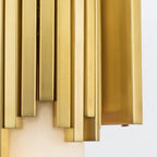 MARVELE-2WB-AB-OPAL Marvele 2 Light Bathroom Wall Light Aged Brass