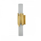 MARVELE-2WB-AB-OPAL Marvele 2 Light Bathroom Wall Light Aged Brass