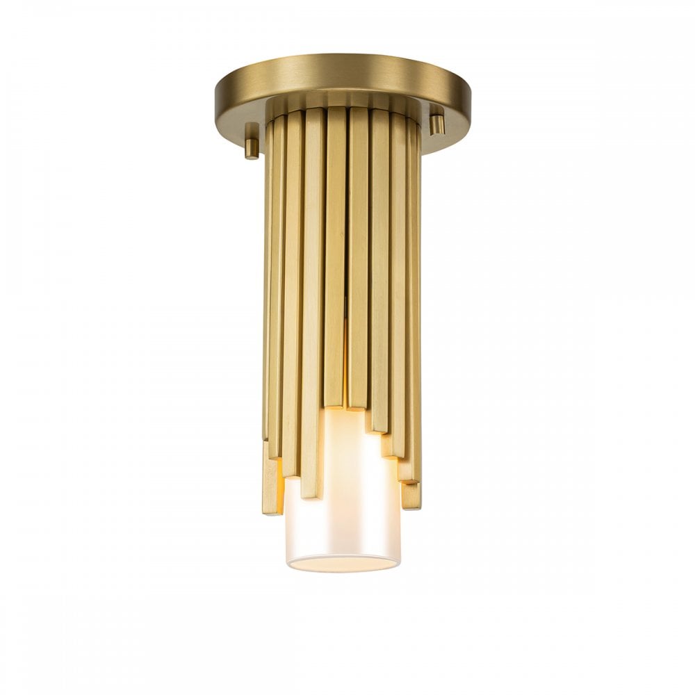 MARVELE-MP-AB-OPAL Marvele 1 Light Mini Pendant Aged Brass