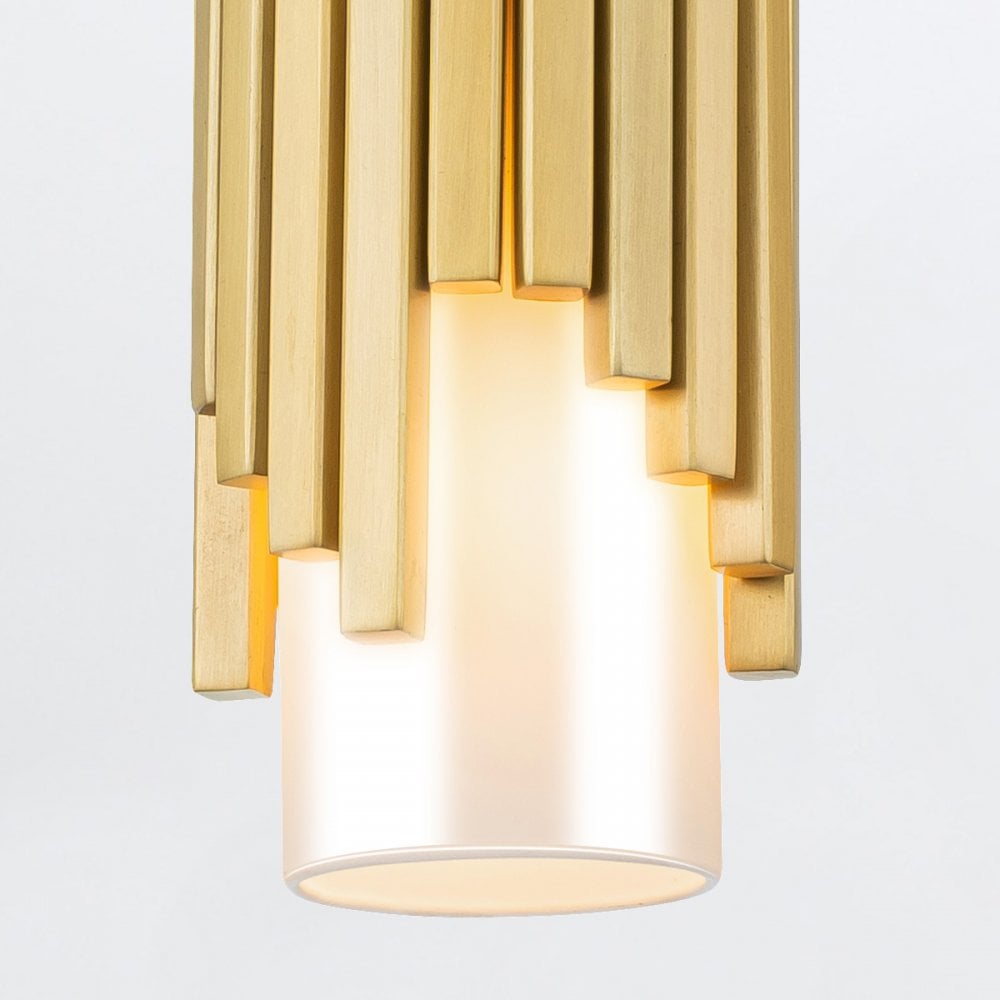 MARVELE-MP-AB-OPAL Marvele 1 Light Mini Pendant Aged Brass