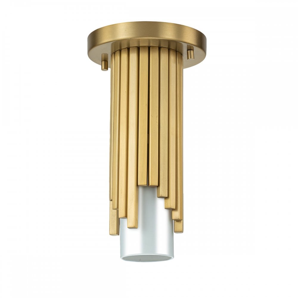 MARVELE-MP-AB-OPAL Marvele 1 Light Mini Pendant Aged Brass