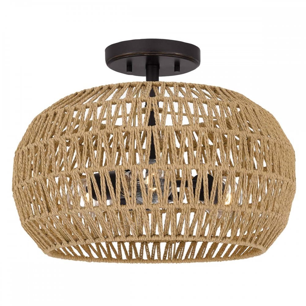 QZ-CASABLANCA-3SF-PBZ Casablanca 3 Light Semi-Flush Palladian Bronze