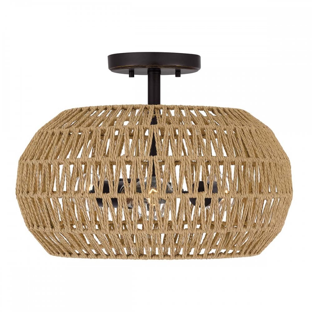 QZ-CASABLANCA-3SF-PBZ Casablanca 3 Light Semi-Flush Palladian Bronze