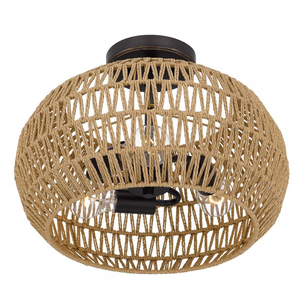 QZ-CASABLANCA-3SF-PBZ Casablanca 3 Light Semi-Flush Palladian Bronze