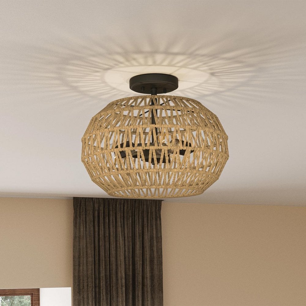 QZ-CASABLANCA-3SF-PBZ Casablanca 3 Light Semi-Flush Palladian Bronze