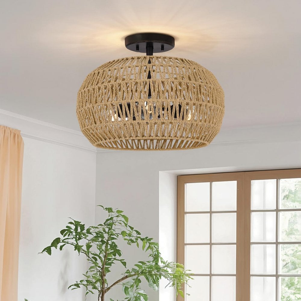 QZ-CASABLANCA-3SF-PBZ Casablanca 3 Light Semi-Flush Palladian Bronze
