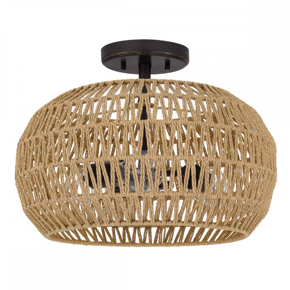 QZ-CASABLANCA-3SF-PBZ Casablanca 3 Light Semi-Flush Palladian Bronze