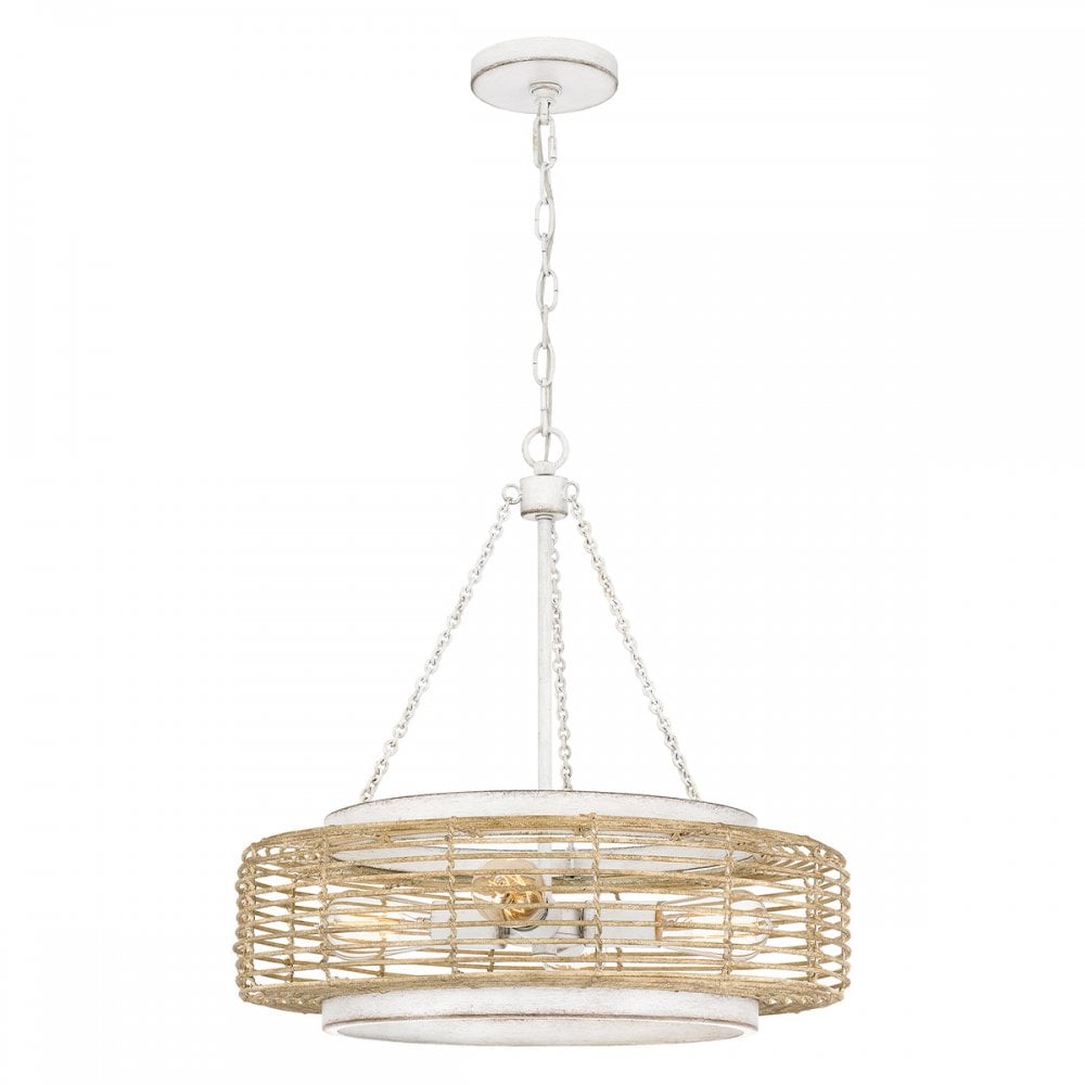 Waylon 4 Light Pendant Antique White (SD)_