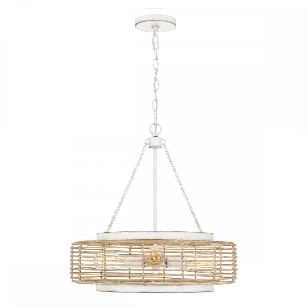 Waylon 4 Light Pendant Antique White (SD)_