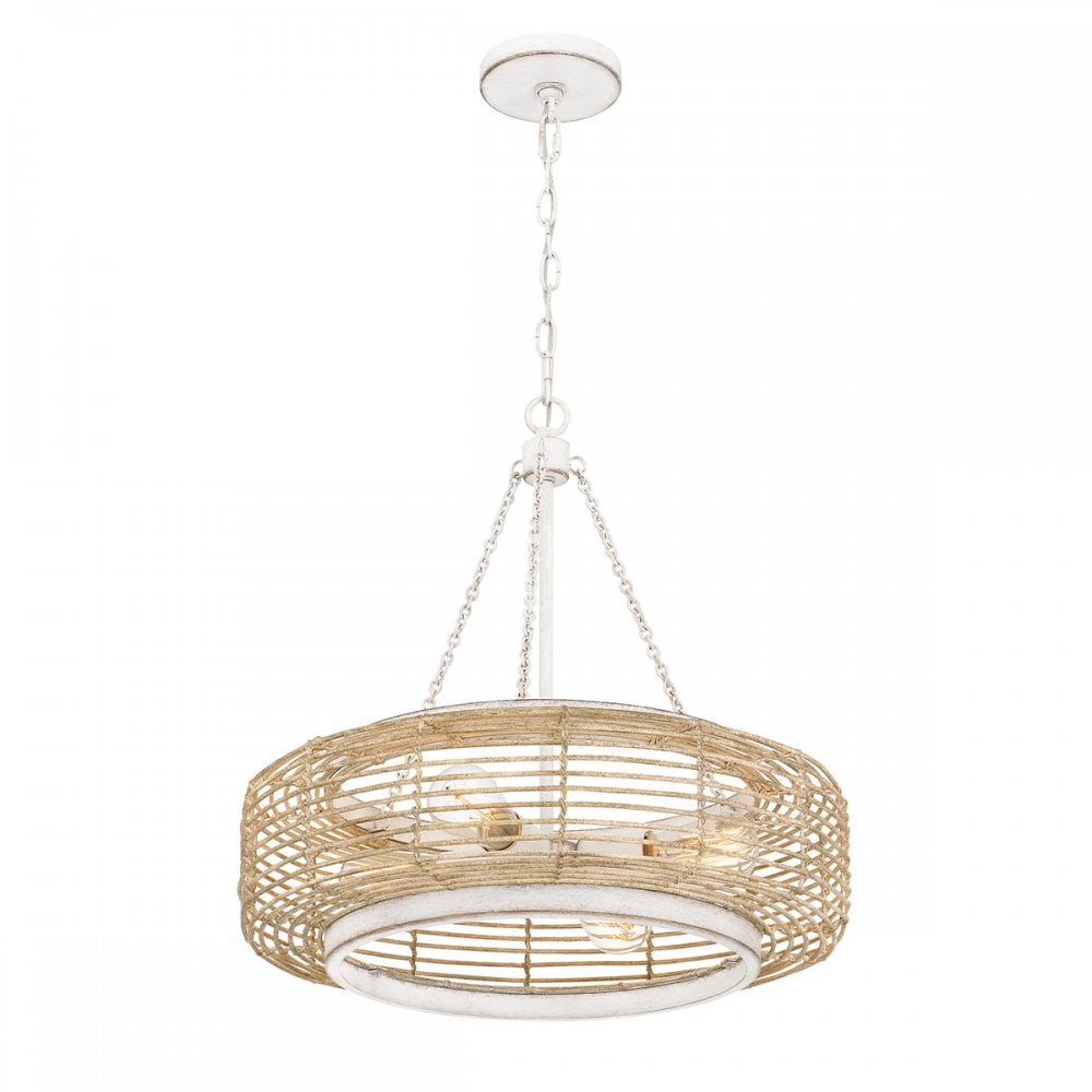Waylon 4 Light Pendant Antique White (SD)_