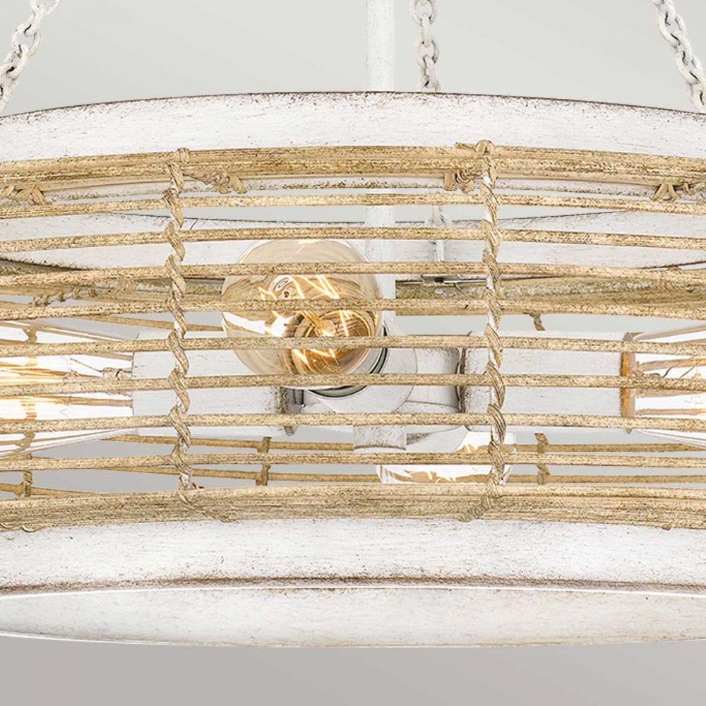Waylon 4 Light Pendant Antique White (SD)_