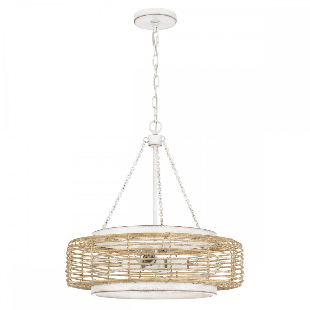Waylon 4 Light Pendant Antique White (SD)_