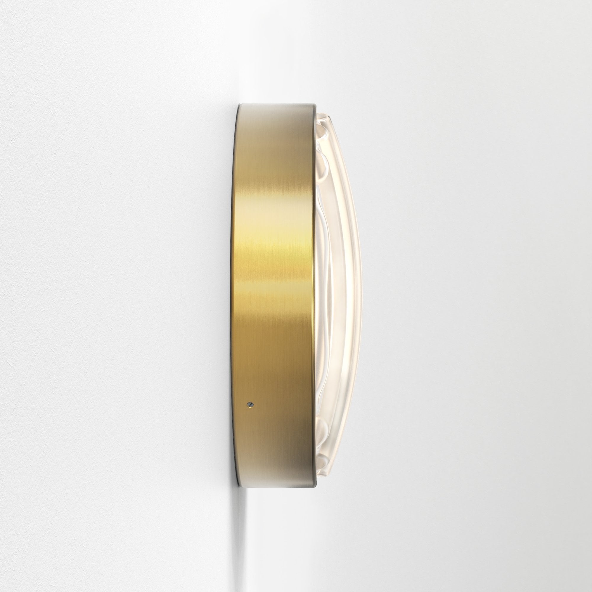 1032018 Montreal Round 300 Outdoor Wall Light PVD Brushed Brass