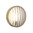 1032018 Montreal Round 300 Outdoor Wall Light PVD Brushed Brass