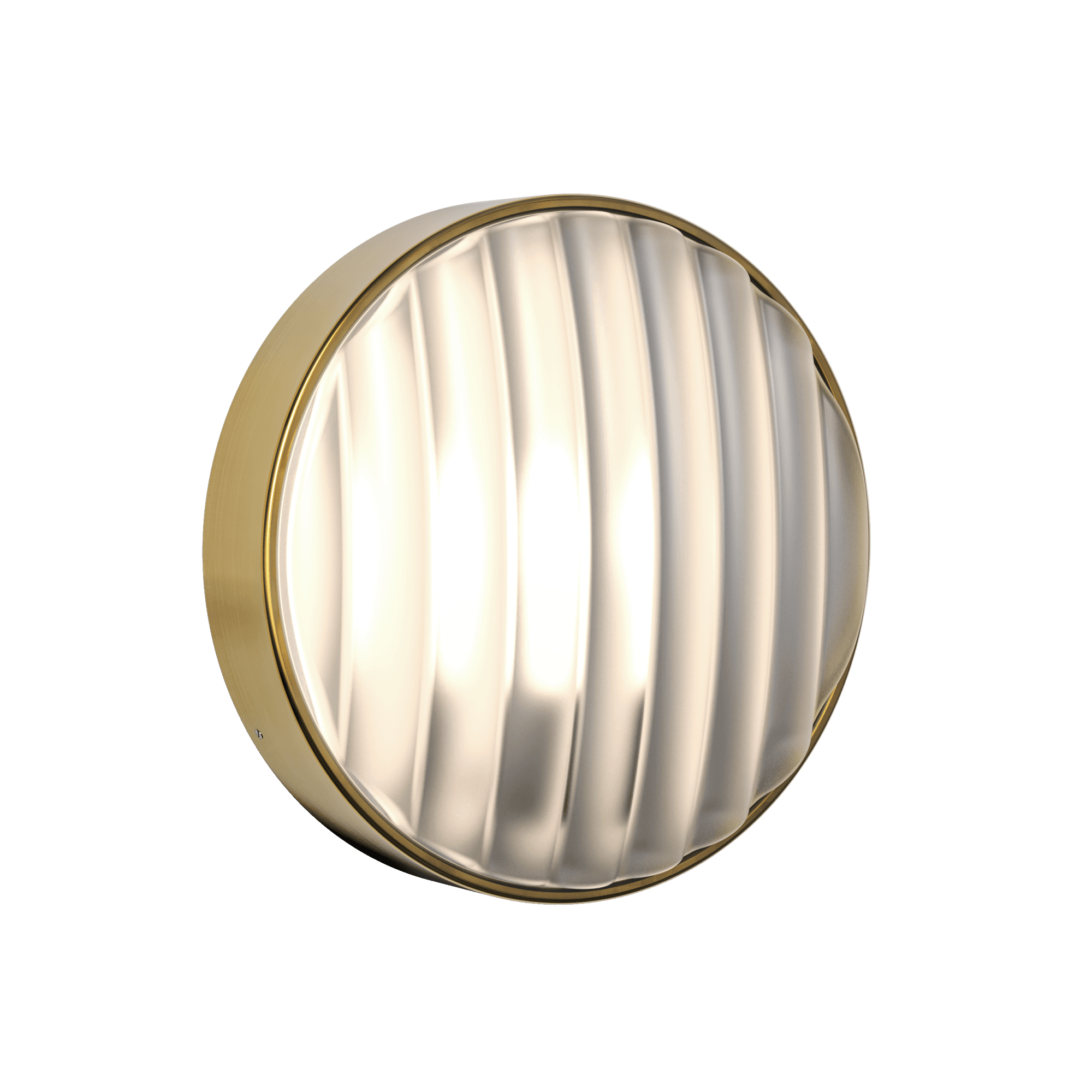 1032018 Montreal Round 300 Outdoor Wall Light PVD Brushed Brass