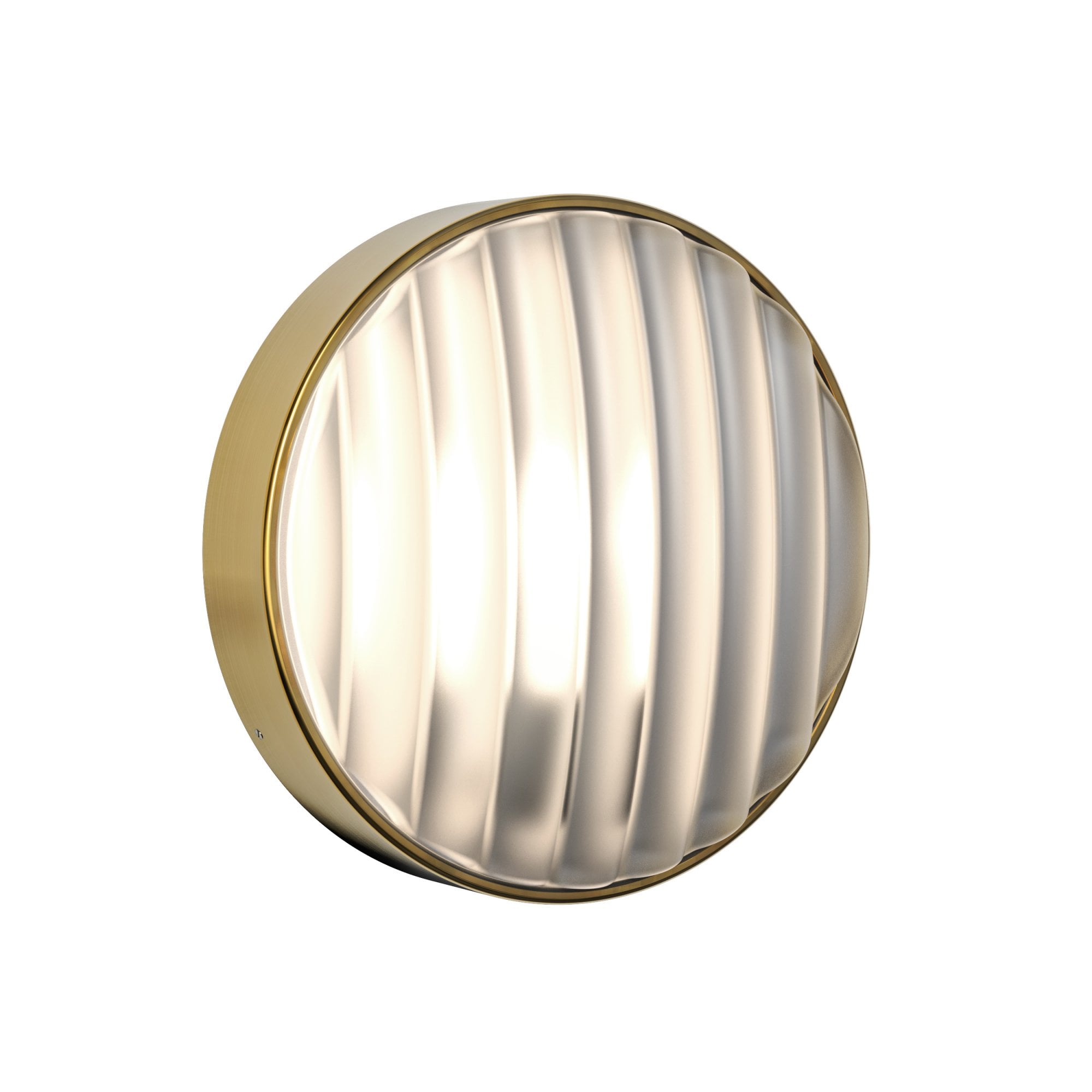 1032018 Montreal Round 300 Outdoor Wall Light PVD Brushed Brass