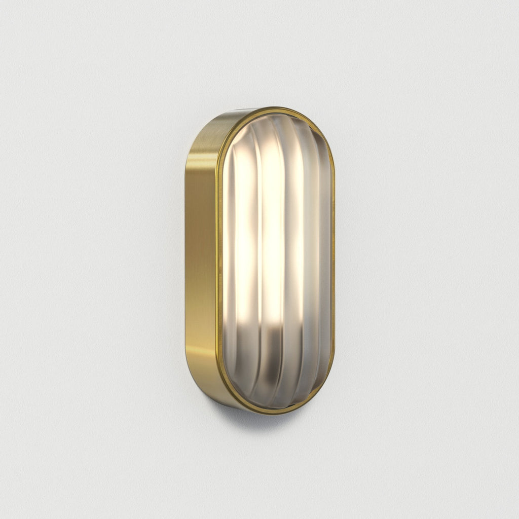 1032019 Montreal Oval Outdoor Wall Light PVD Brushed Brass