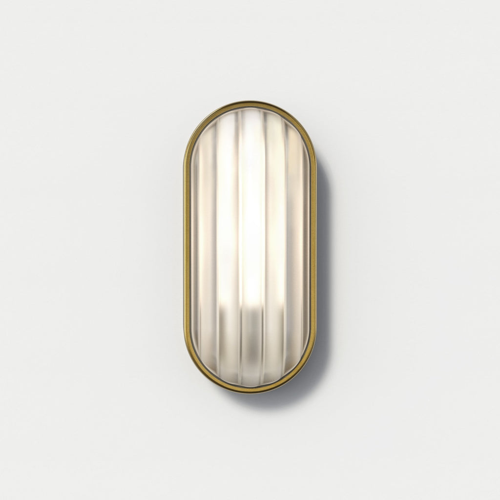 1032019 Montreal Oval Outdoor Wall Light PVD Brushed Brass