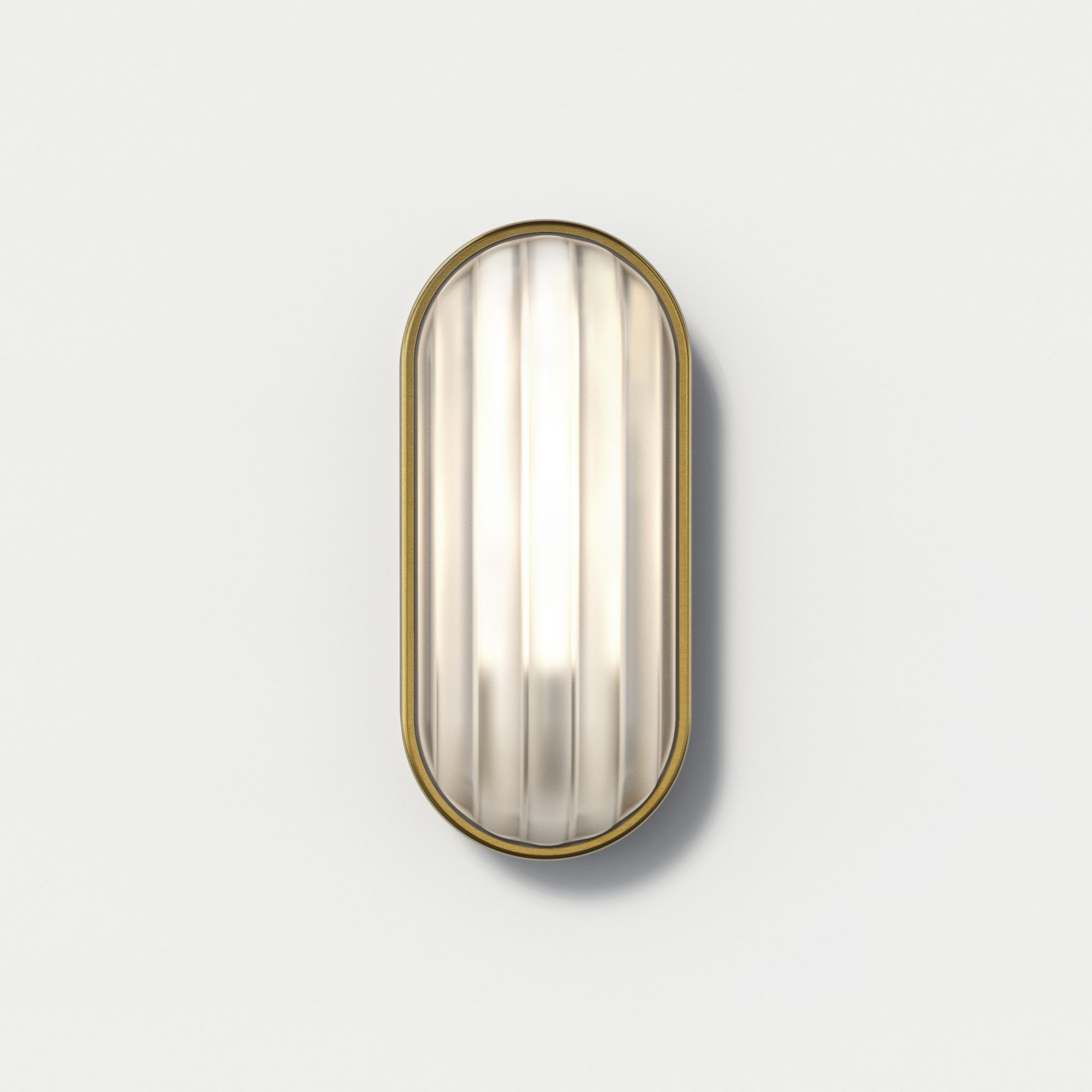1032019 Montreal Oval Outdoor Wall Light PVD Brushed Brass
