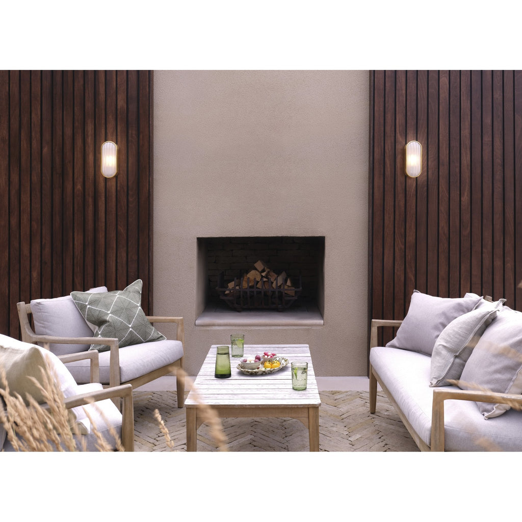 1032019 Montreal Oval Outdoor Wall Light PVD Brushed Brass