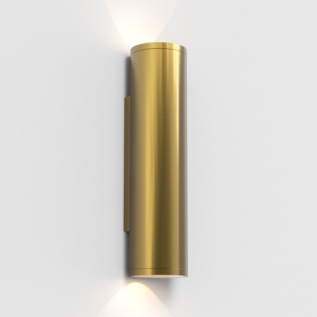 1428021 Ava 300 Outdoor Wall Light PVD Brushed Brass
