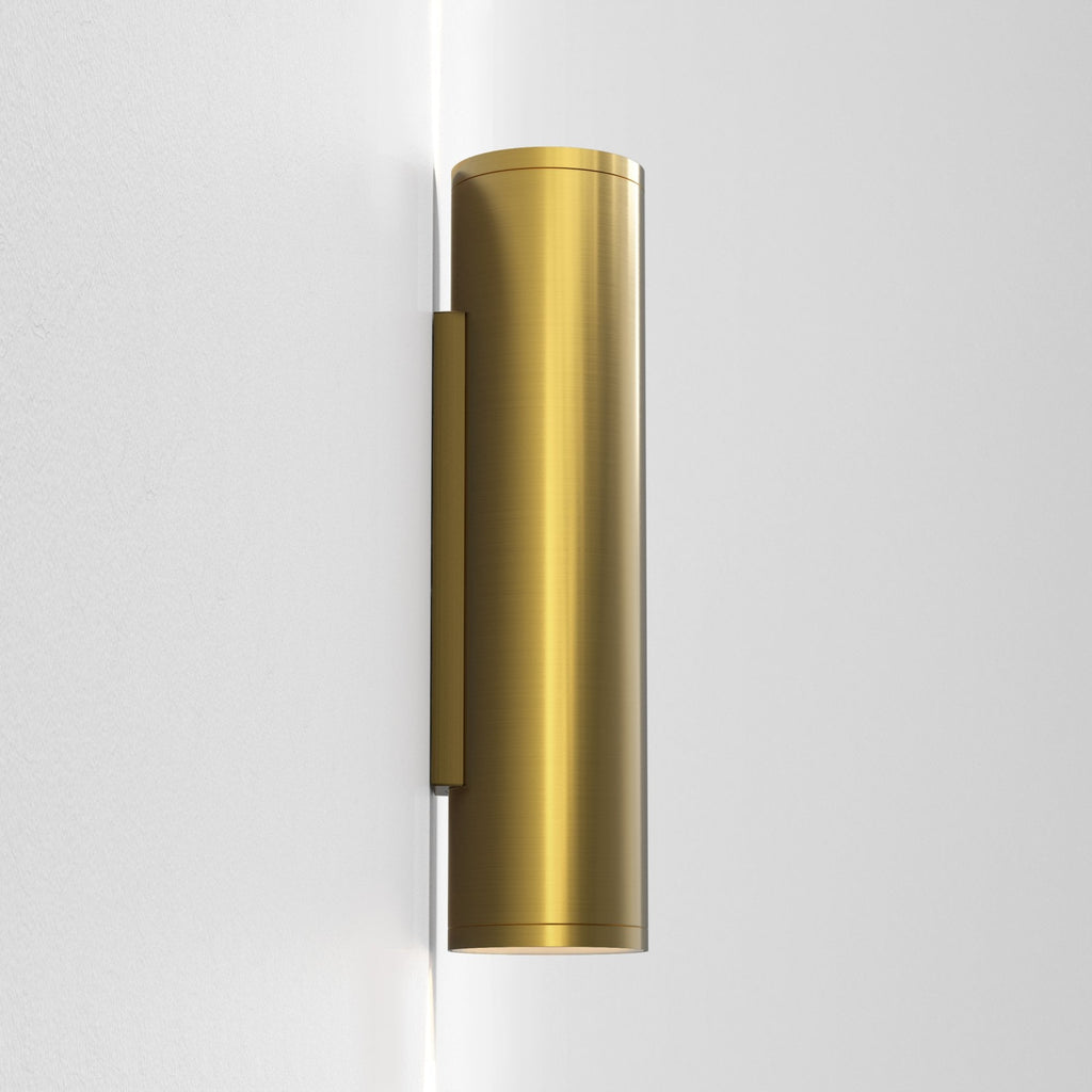 1428021 Ava 300 Outdoor Wall Light PVD Brushed Brass