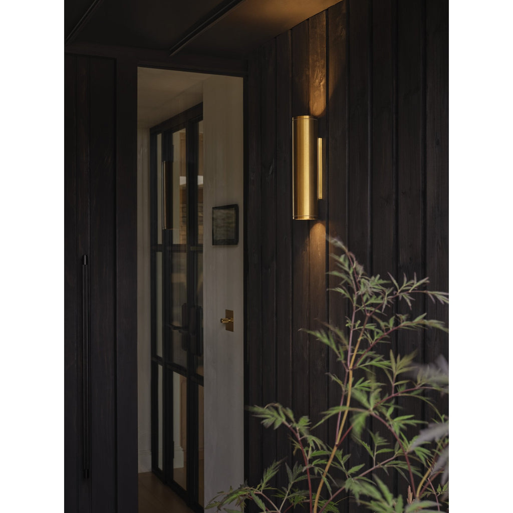 1428021 Ava 300 Outdoor Wall Light PVD Brushed Brass
