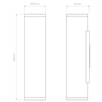 1428021 Ava 300 Outdoor Wall Light PVD Brushed Brass