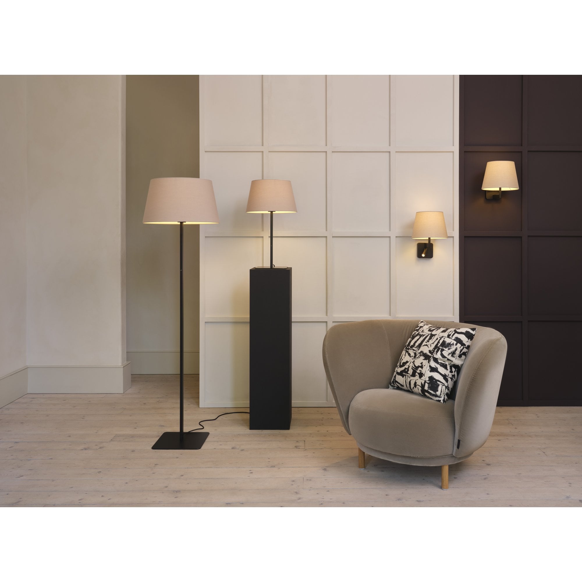 1480003 Beaumont Table Lamp Base Only Matt Black